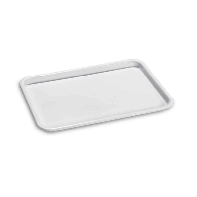 Vassoio plastica/metacrilato cm.57x38 h.3 rettangolare bianco
