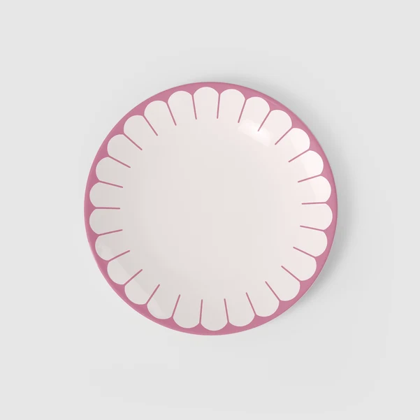 FLEUR Piatto piano - Rosa, Ø26,6 cm, Premium Porcelain