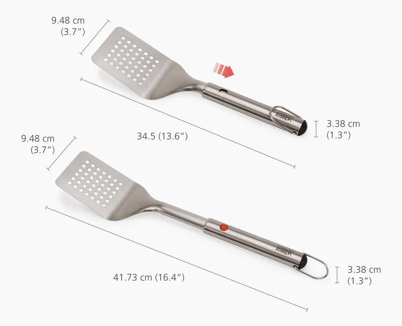 GrillOut™ 2 pezzi Spatola e Pinza per barbecue - Acciaio inox