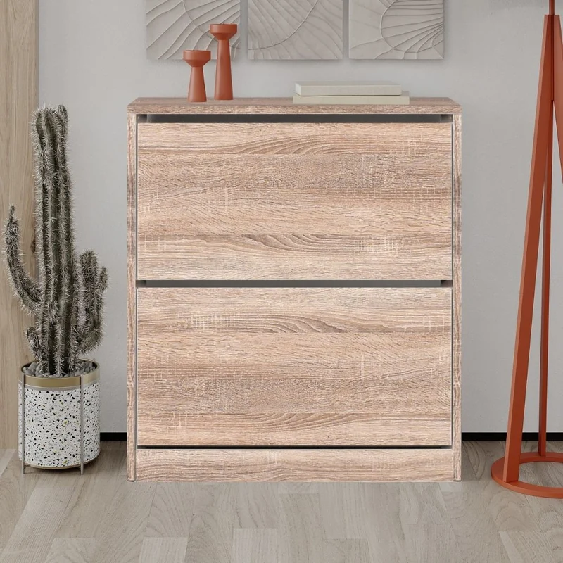 Scarpiera shc520 a due ante a ribalta rovere