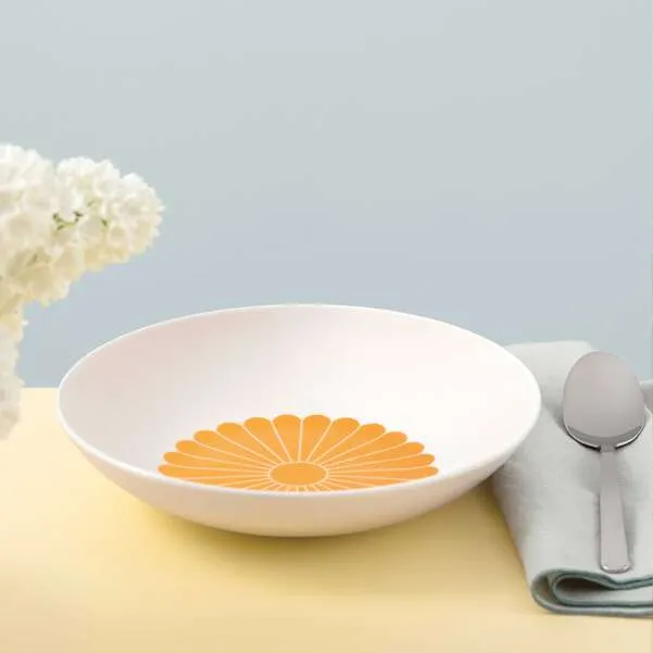 FLEUR Piatto per pasta - Giallo, 620 ml, Premium Porcelain