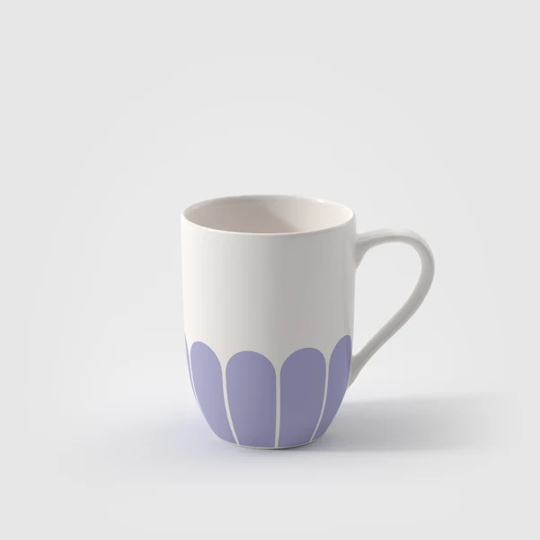 FLEUR Tazza con manico - Bleu, 290 ml, Premium Porcelain