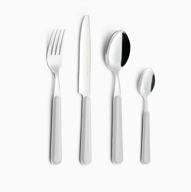 Servizio Set di Posate 24 pezzi in Acciaio Inox Eme Brio Bianco 19