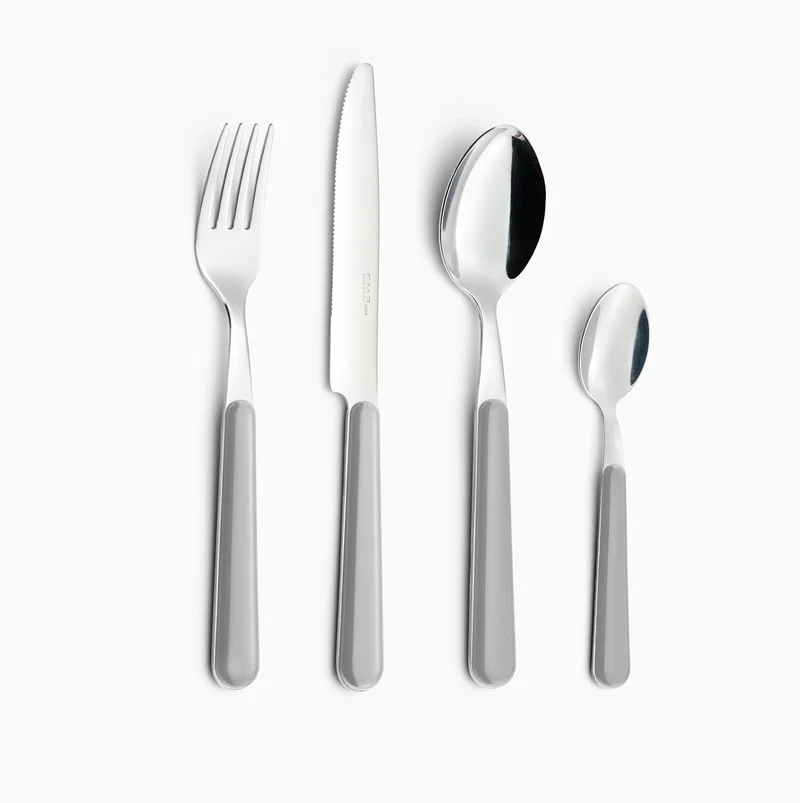 Servizio Set di Posate 24 pezzi in Acciaio Inox Eme Brio Grigio 9