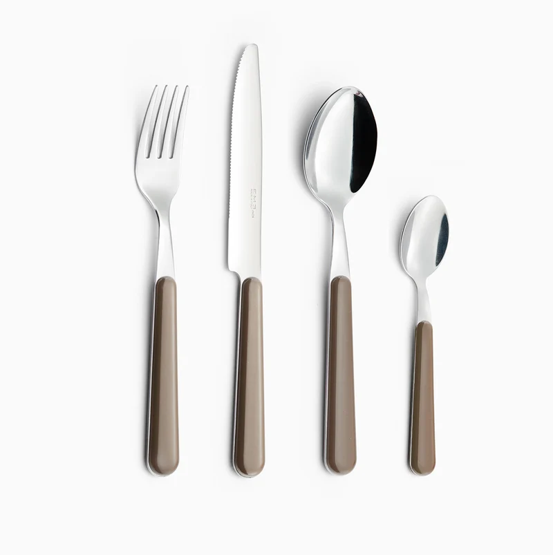 Servizio Set di Posate 24 pezzi in Acciaio Inox Eme Brio Nocciola 99