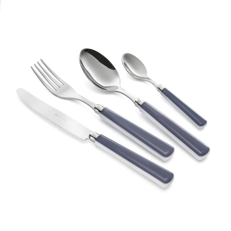 Servizio Set di Posate 24 pezzi in Acciaio Inox Eme Candy Grigio 432