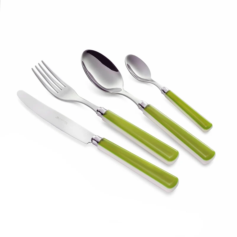 Servizio Set di Posate 24 pezzi in Acciaio Inox Eme Candy Verde 391