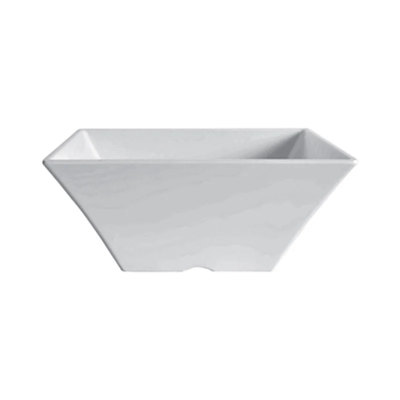 Coppa melamina quadra cm.19.5x19.5 h.8.8 svasata bianca
