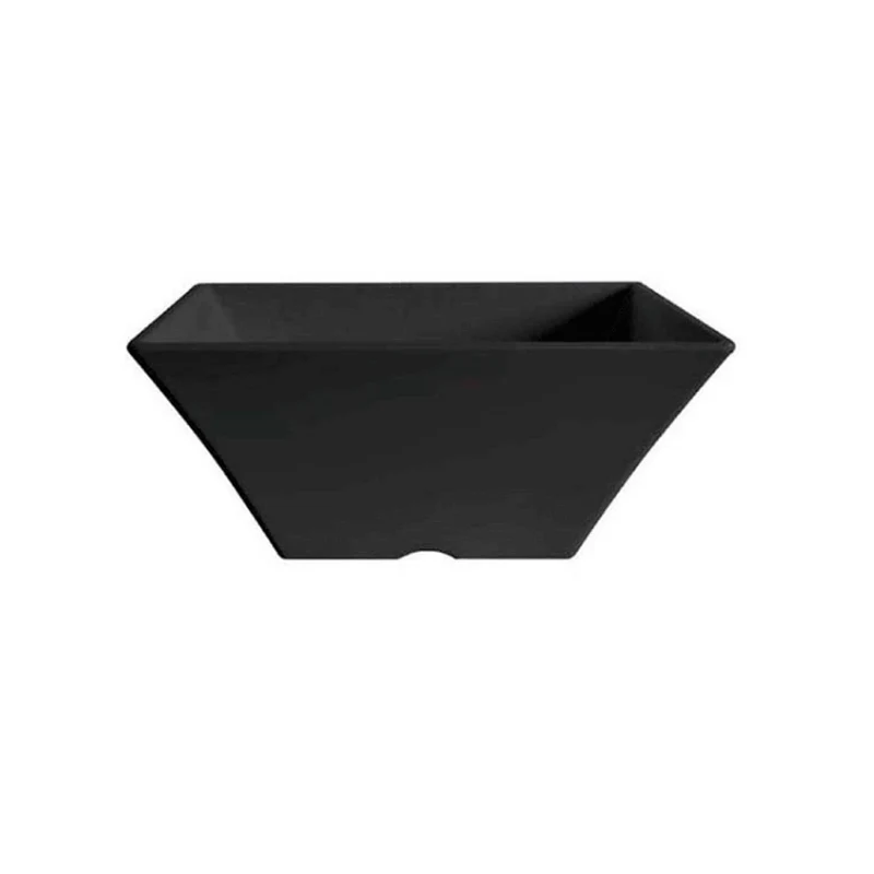 Coppa melamina quadra cm.25.8x25.8 h.10.5 svasata nera