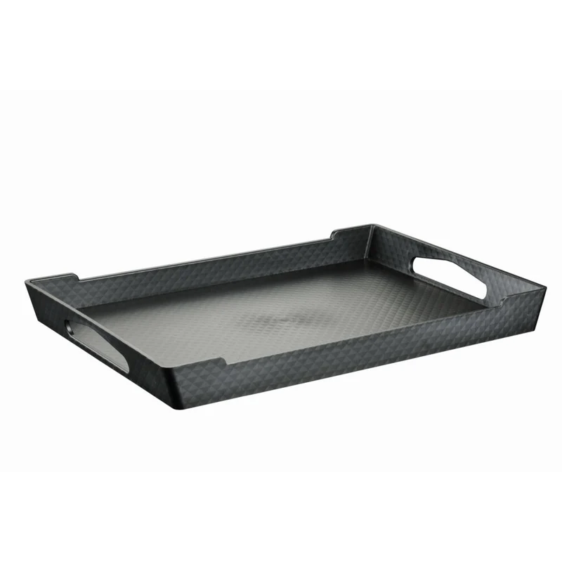 Vassoio plastica diamante capri cm.51x35 h.5 nero