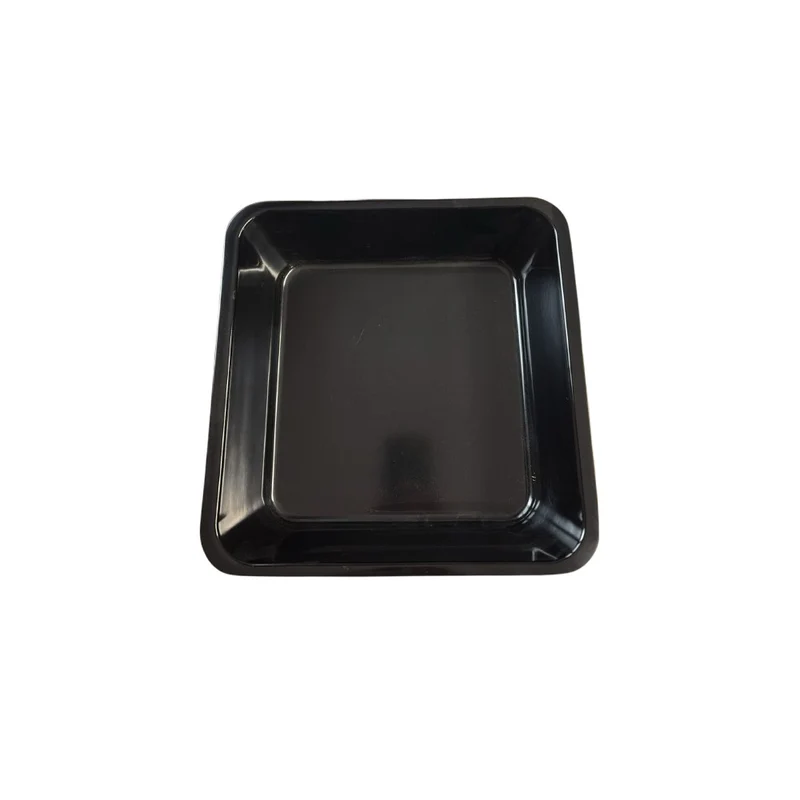 Vassoio melamina con bordo cm.25x25 h.4 nero