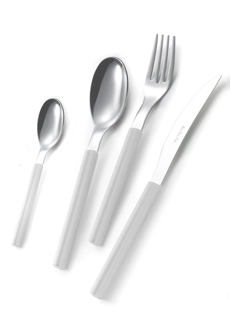 Servizio Set di Posate 24 Pezzi in Acciaio Eme Sky Bianco 19