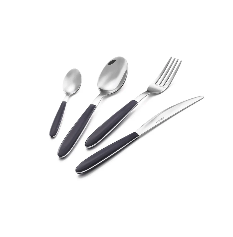 Servizio Set di Posate 24 pezzi in Acciaio Inox Eme Vero Nero 1