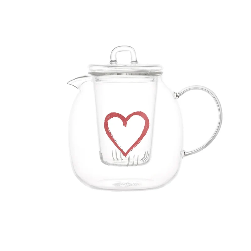 Teiera Cuore con Graffiti - Rosso 600 ml