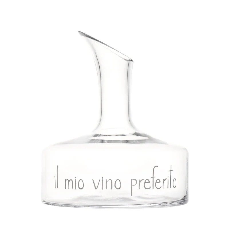 Decanter in vetro " Il Mio Vino Preferito "