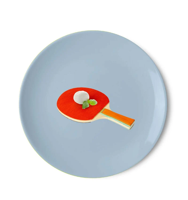 Piatto pizza Porcellana - 30,5cm Decoro Racchetta