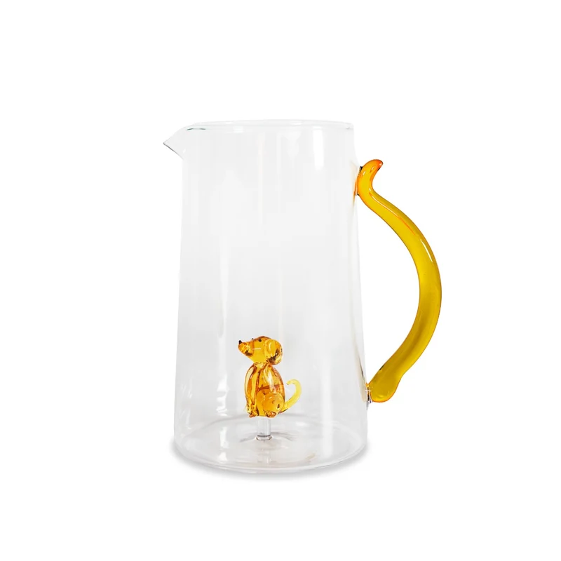 Wd Lifestyle Caraffa in vetro borosilicato - 1,5L / Decoro Cane