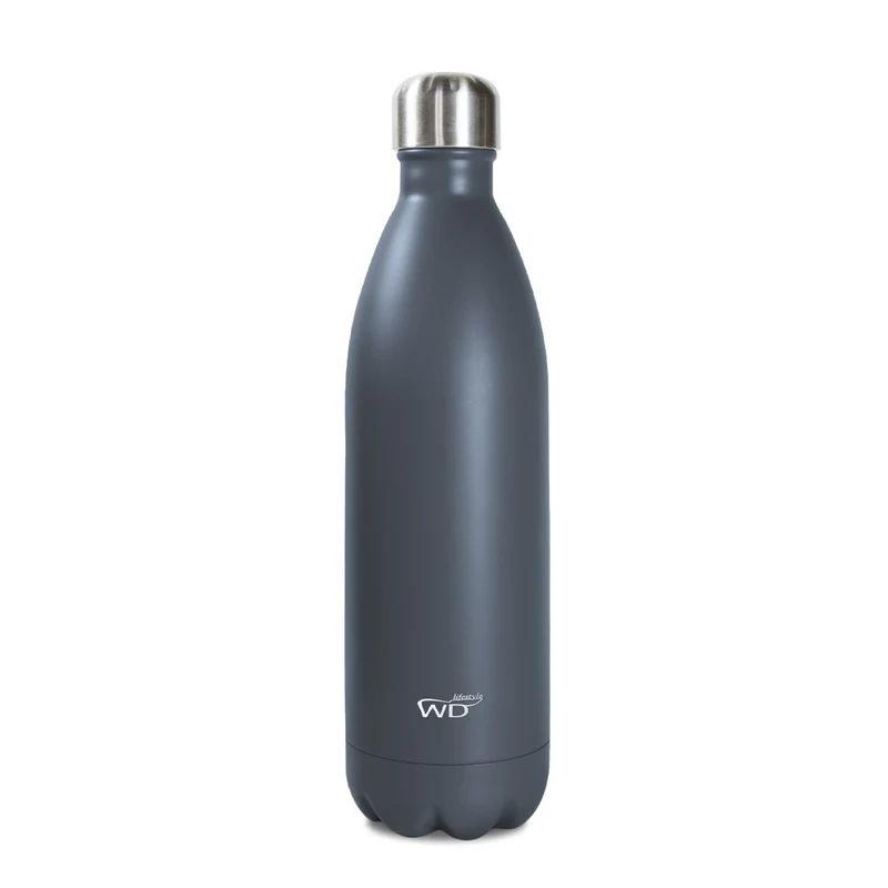 Bottiglia termica in acciaio inox a doppia parete - 1L / Antracite
