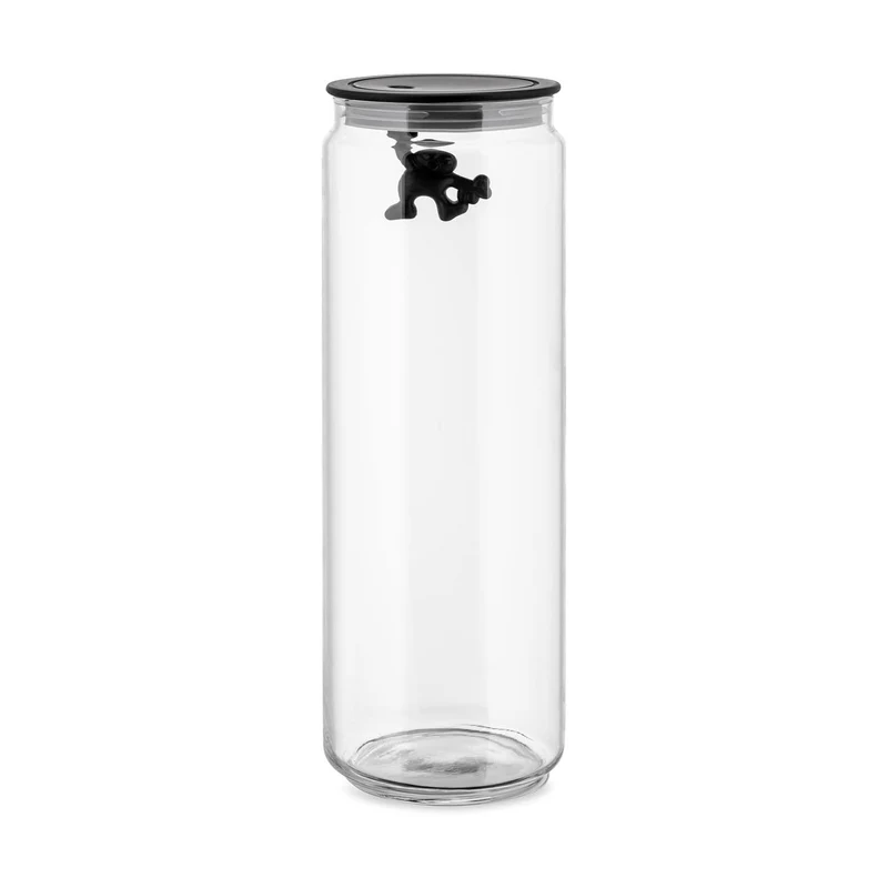 GIANNI Barattolo con coperchio in resina termoplastica - Nero 200 CL
