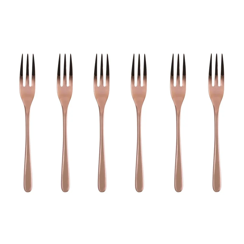 Taste - Set 6 forchettine dolce color copper