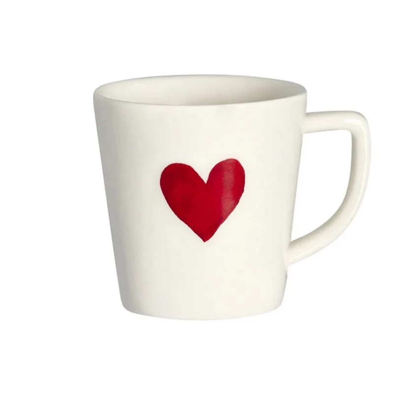 Set 2 tazzine espresso - Cuore rosso