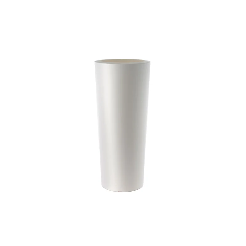 Vaso a Cono Alto Indoor e Outdoor Tera Schio Cono Chalk A145 cm in Plastica Bianco Gesso