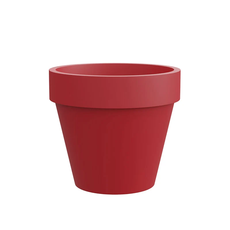 Vaso Rotondo Design Classico Indoor e Outdoor Tera Standard One Spice Ø70 cm in Plastica Rosso