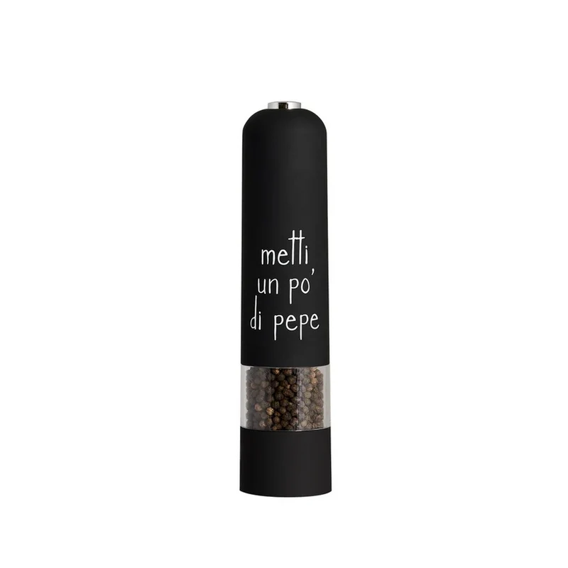Macinapepe Elettrico "Metti un pò di pepe" - Nero