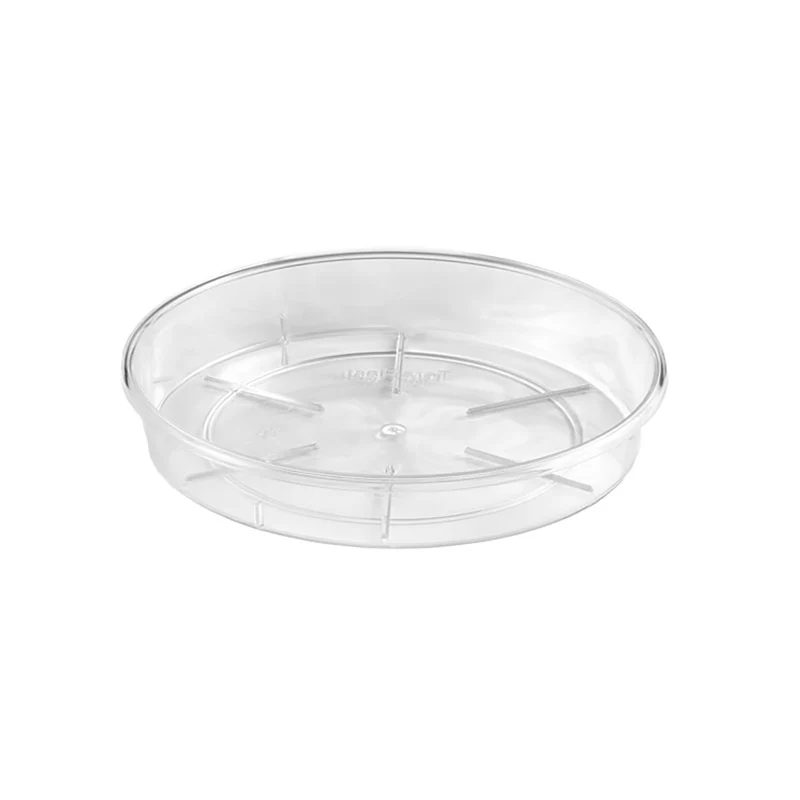 Sottovaso Rotondo Indoor Finitura Lucida Tera Plato Clear Ø16 cm in Plastica Trasparente