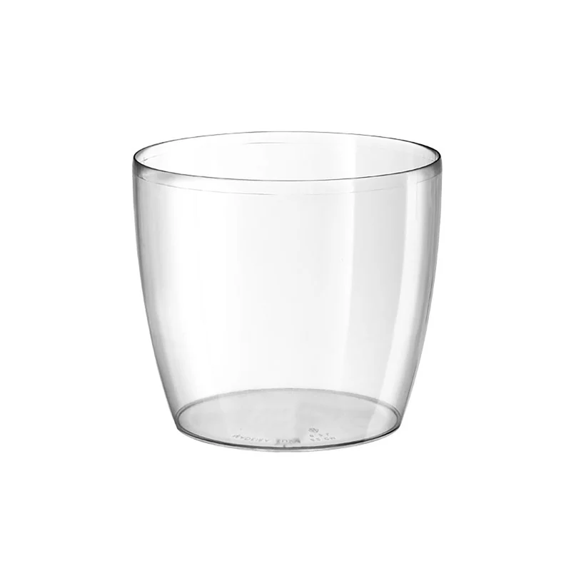 Vaso Cachepot Indoor Finitura Lucida Tera Madeira Clear Ø18 cm in Plastica Trasparente