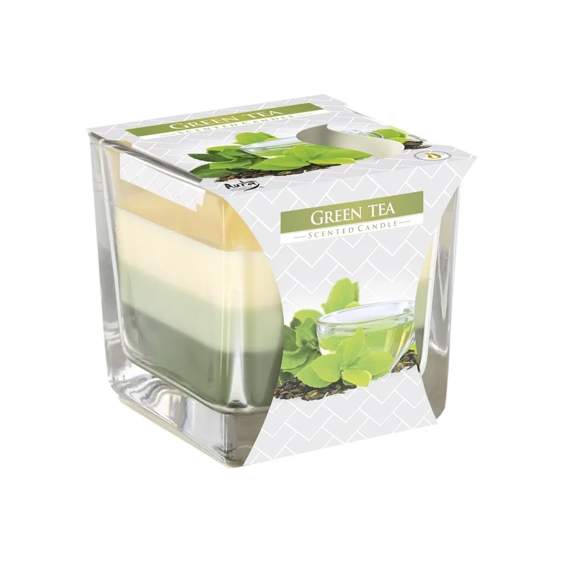 Bispol® Candela Profumata Tricolore In Vetro Te Verde