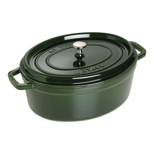 Cocotte ovale - 31 cm, basilico