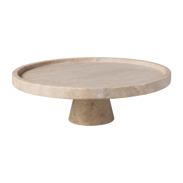 Manufacture Travertine Piatto da portata con piede