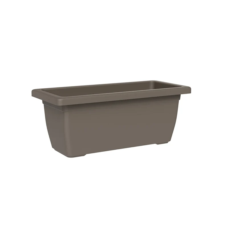 Vaso Rettangolare a Cassettone Outdoor Tera Tikal Sand 100x45 cm in Plastica Sabbia
