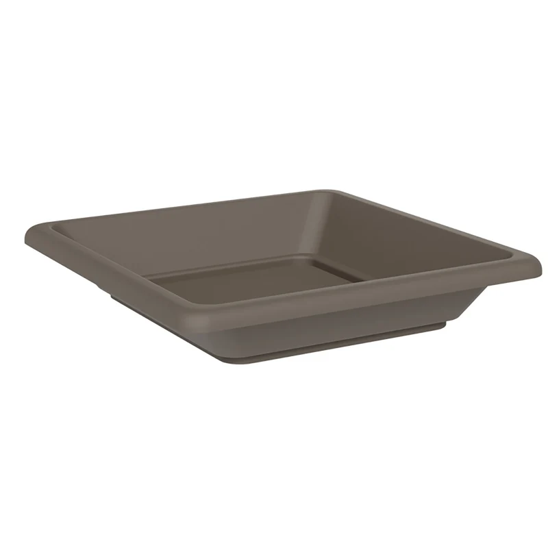 Sottovaso Quadrato per Vaso Tera Nazca Sand 39x39 cm in Plastica Riciclata Sabbia