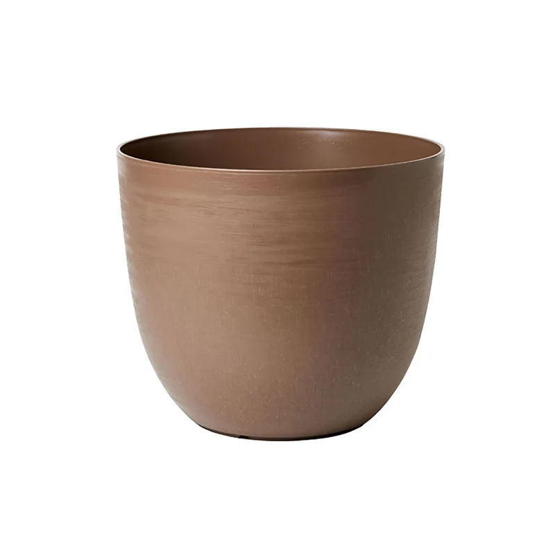 Vaso Rotondo Indoor e Outdoor Tera con Riserva D'acqua Over Sand Ø58 cm in Plastica Sabbia