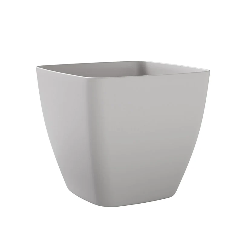 Vaso Quadrato Indoor e Outdoor Tera Ceylon Kit Cloud Ø30 cm in Plastica Grigio Chiaro