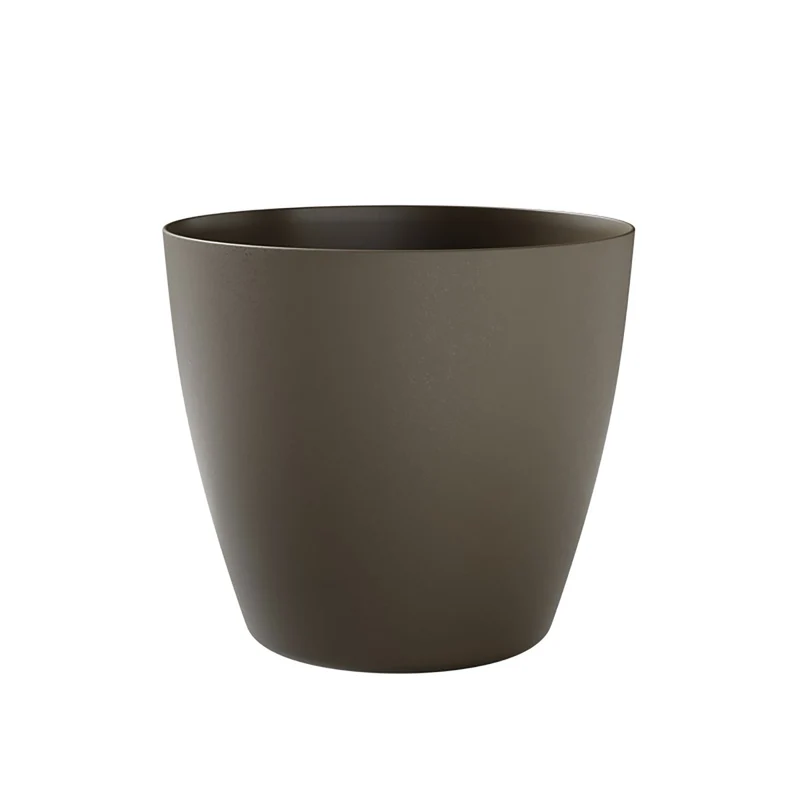 Vaso Rotondo Indoor e Outdoor Tera Bayon Kit Sand Ø30 cm in Plastica Sabbia