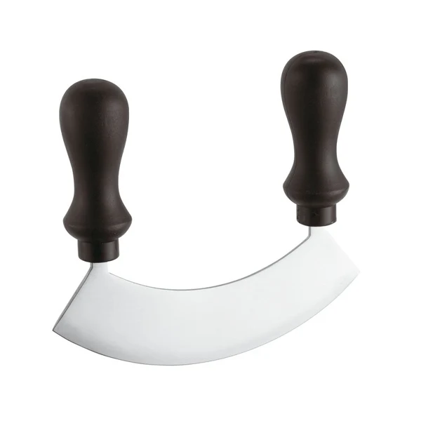 Coltello mezzaluna inox cm.14 manico nero