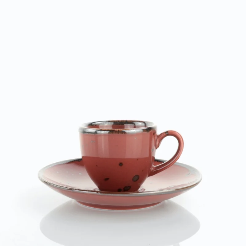 Set 6 tazze caffè Cottage Marsala Red