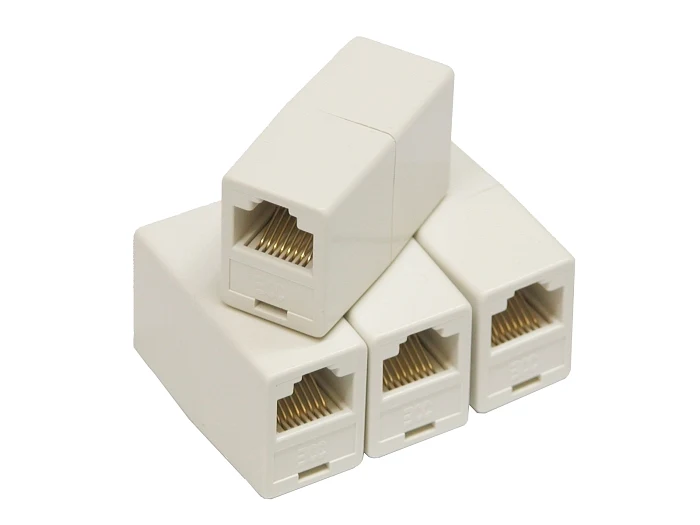 Connettore oro RJ-45 presa-presa a barile 8p8c RJ45