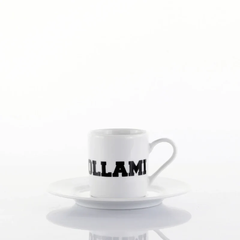 Tazza Caffè con piattino " Mollami "