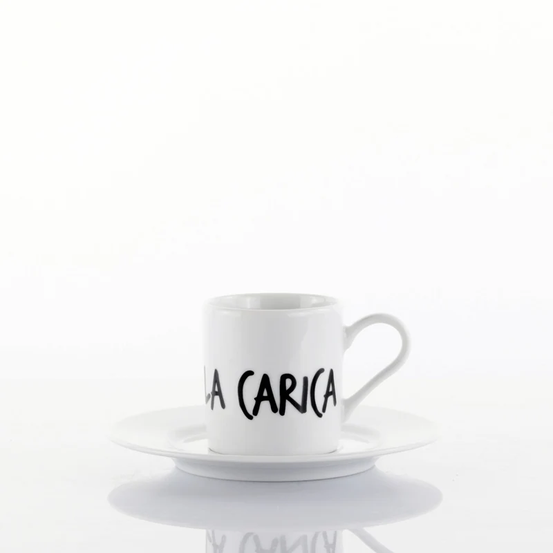 Tazza Caffè con piattino - " Dammi La Carica "