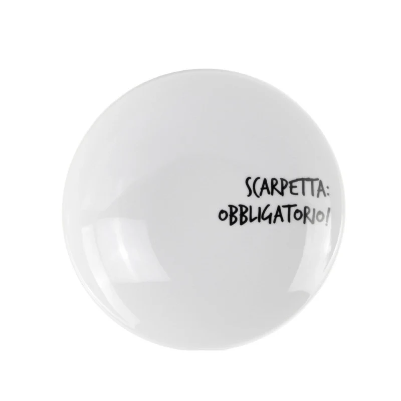 PIATTO FONDO " SCARPETTA: OBBLIGATORIO" - 21,5 cm
