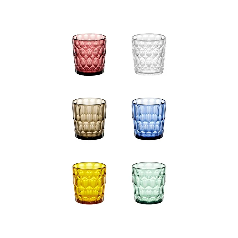 SET 6 BICCHIERI BASSI "VANITY" - Multicolor
