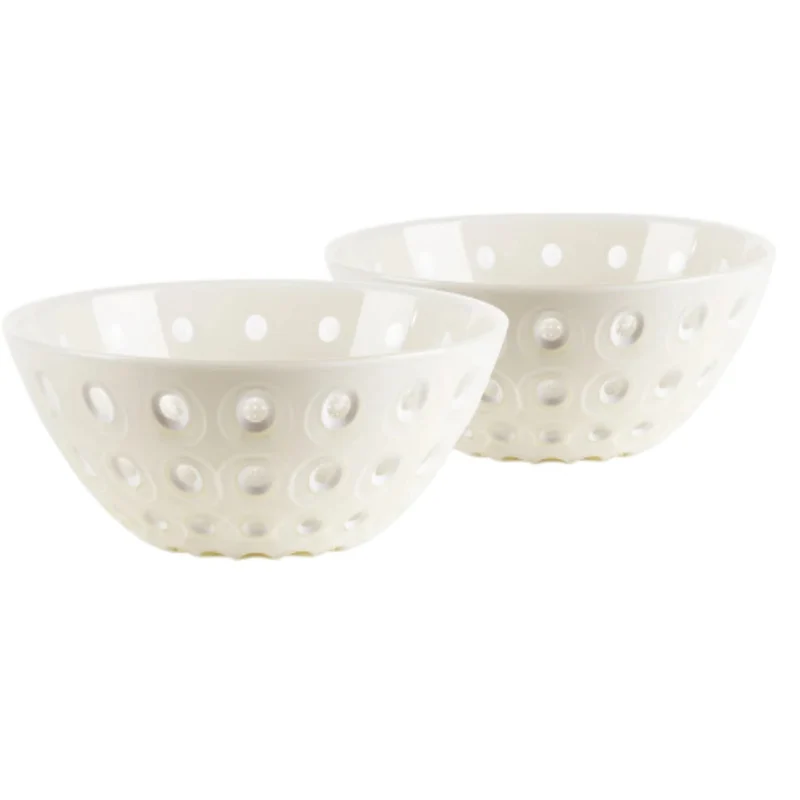 Le Murrine Set 2 Ciotoline - 12 cm Pearl/White/Pearl