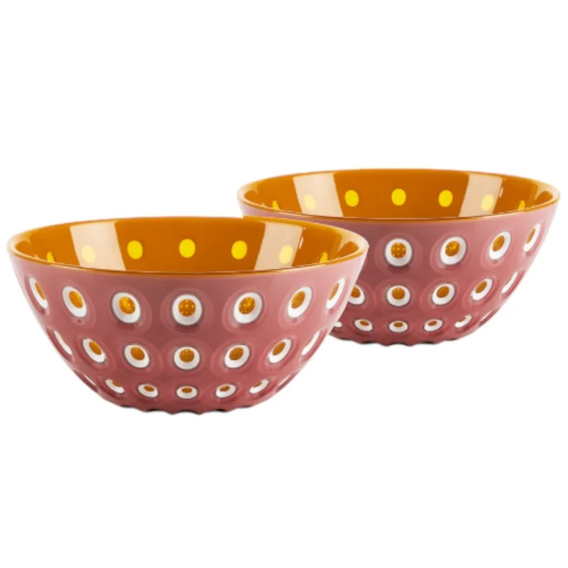 Le Murrine Set 2 Ciotoline - 12 cm Mauve/White/Caramel