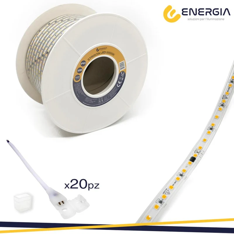 STRIP LIGHT AC220-240V 4000K 12W/M MATASSA 50MT+20CONNETTORI