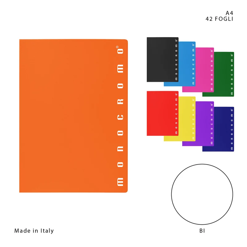 Pigna Quaderno Maxi Monocromo A4 80G Bianco