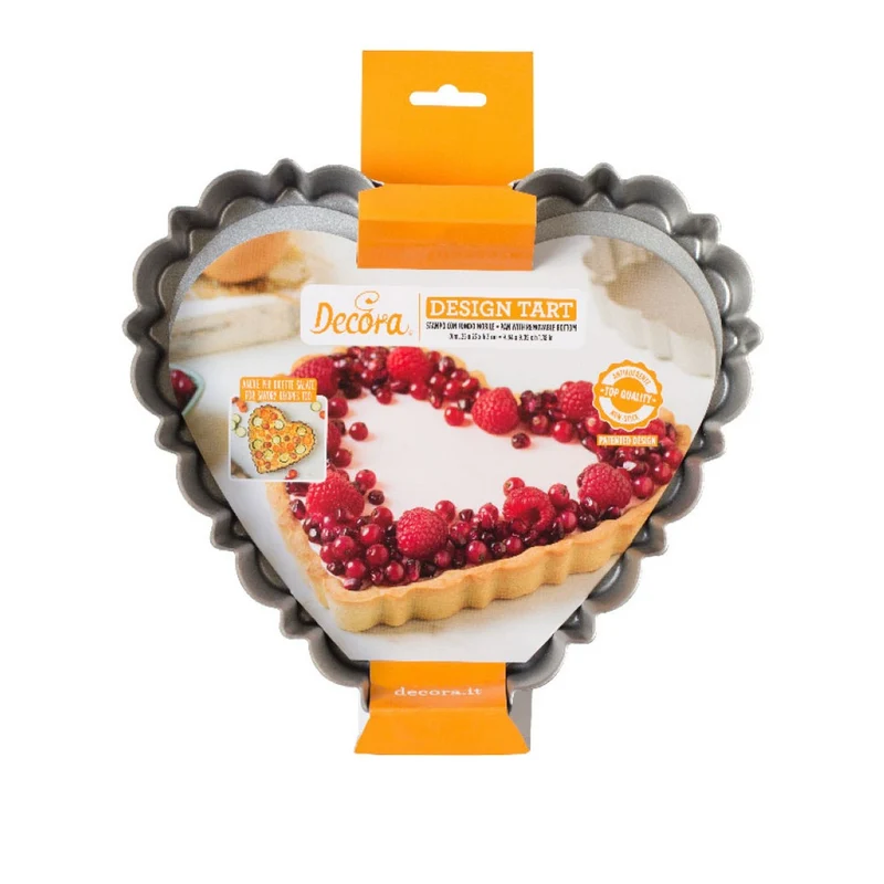 Teglia Design Antiaderente - Crostata Cuore con fondo Rimovibile